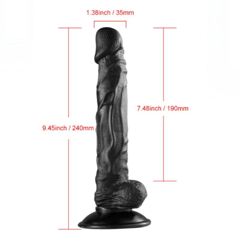Black Big Size Huge Silicone King Kong Dildo For Women With Suction Cup