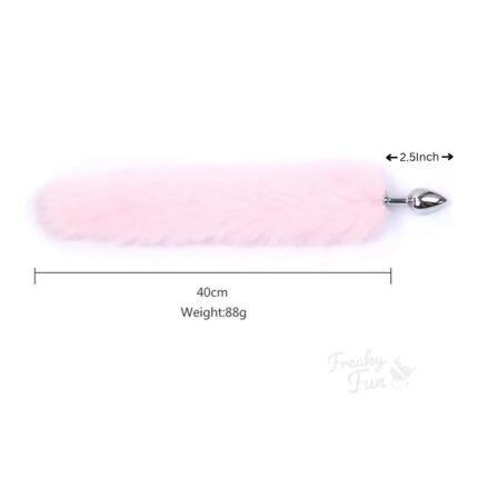 Pink Fox Tail Anal Plug