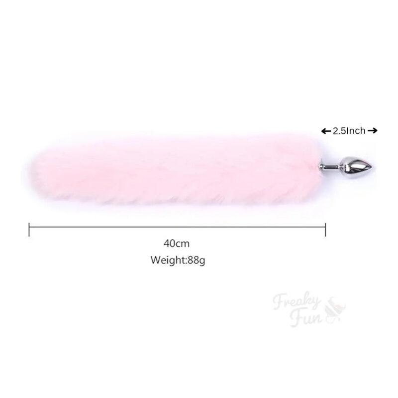 Pink Fox Tail Anal Plug