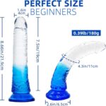 Trasparent Suction Base Silicone Dildo