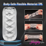 Jalwa Transparent Pocket Pussy: Realistic Jelly & Silicone Pleasure Sleeve for Men